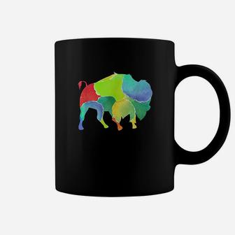 Colorful American Bison Wildlife Animal Buffalo Coffee Mug | Crazezy