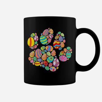 Colorful Egg Easter Paw Funny Dog Cat Lovers Easter Day Gift Coffee Mug | Crazezy