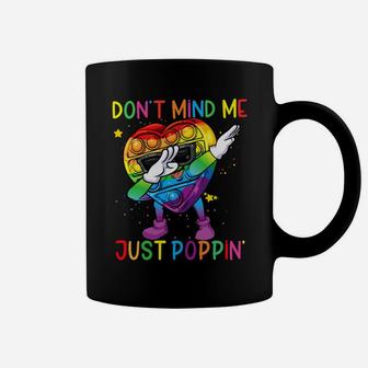 Colorful Fidget Toy Don't Mind Me Just Poppin' Pop It Kids Coffee Mug | Crazezy UK