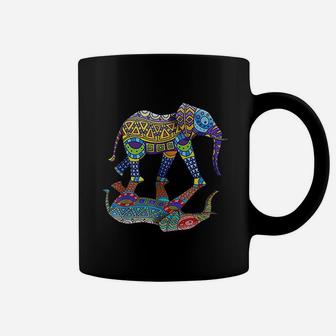 Colorful Indian Elephant Coffee Mug | Crazezy