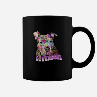 Colorful Pitbull Love A Bull Coffee Mug - Thegiftio UK