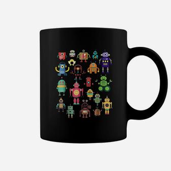 Colorful Robot Collection Coffee Mug | Crazezy UK