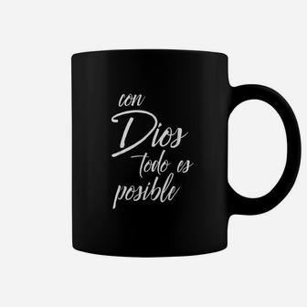 Con Dios Todo Es Posible Cute Christian Spanish Gift Coffee Mug | Crazezy