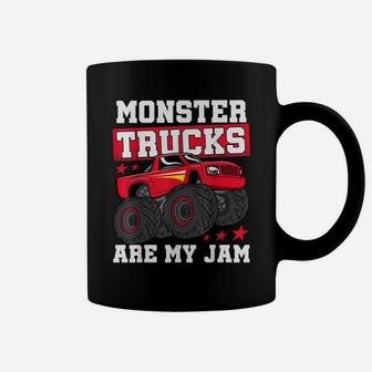 Cool Monster Trucks Are My Jam Kids Boys & Girls Birthday Coffee Mug | Crazezy DE