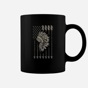 Cool Native American And Teepee Flag Funny Gift Coffee Mug | Crazezy DE