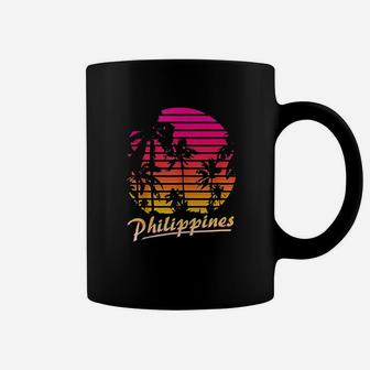Cool Philippines 80S Palm Trees Summer Sunset Coffee Mug | Crazezy