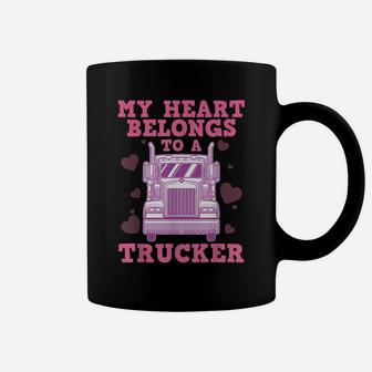 Cool Truckers Wife Gift For Women Funny Truck Driver Girl Coffee Mug | Crazezy UK