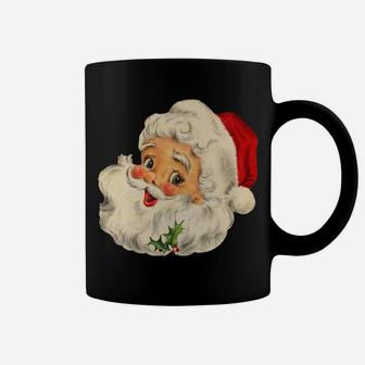 Cool Vintage Christmas Santa Claus Face Coffee Mug | Crazezy DE