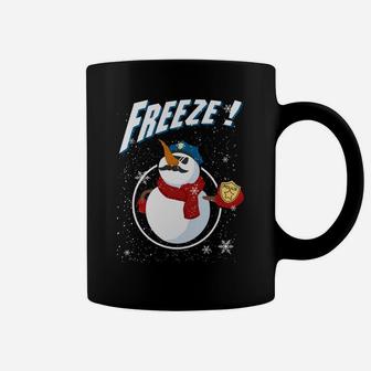 Cop Snowman Freeze Police Navidad Policeman Police Officer Sweatshirt Coffee Mug | Crazezy
