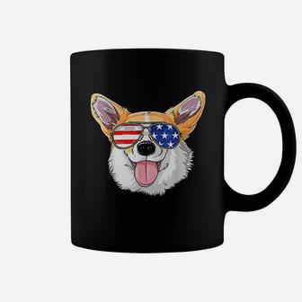 Corgi 4Th Of July American Sunglasses Dog Puppy Usa Dog Coffee Mug | Crazezy DE