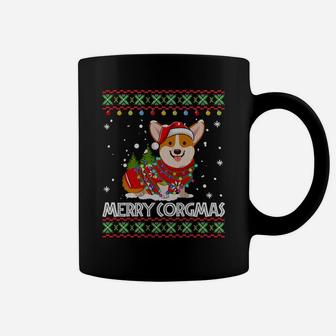 Corgi Dog Merry Corgmas Santa Corgi Ugly Christmas Sweater Sweatshirt Coffee Mug | Crazezy