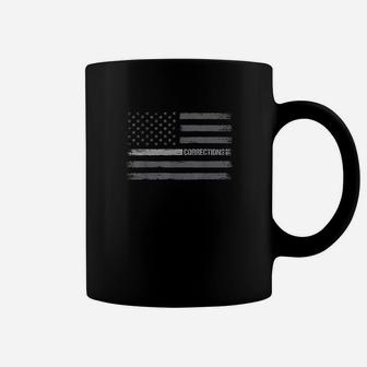 Correctional Officer American Flag Gift Vintage Corrections Coffee Mug | Crazezy CA