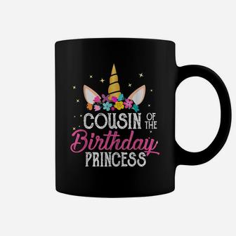 Cousin Of The Birthday Princess Father Girl Unicorn Birthday Coffee Mug | Crazezy CA