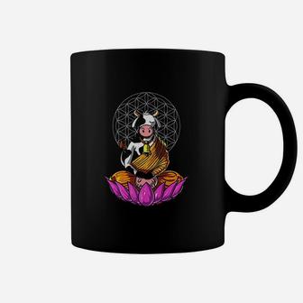 Cow Buddha Zen Yoga Meditation Flower Of Life Namaste Coffee Mug | Crazezy