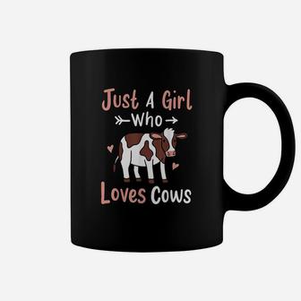 Cow Just A Girl Who Loves Cows Gift For Cow Lovers Coffee Mug | Crazezy UK
