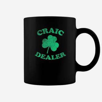 Craic Dealer Funny St Patricks Day Shamrock Tee Coffee Mug - Thegiftio UK