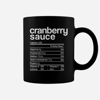 Cranberry Sauce Nutrition Funny Thanksgiving Christmas Food Coffee Mug | Crazezy CA