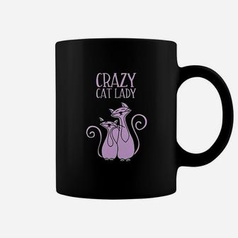 Crazy Cat Lady Gift For Cat Lovers Purple Coffee Mug | Crazezy CA