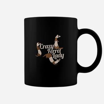 Crazy Ferret Lady Coffee Mug | Crazezy UK