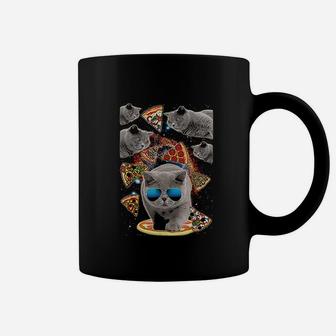 Crazy Space Pizza Cat Funny Coffee Mug | Crazezy