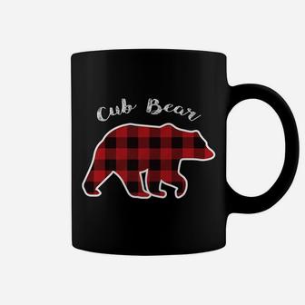 Cub Bear | Kids Red Plaid Christmas Pajama Family Gift Coffee Mug | Crazezy