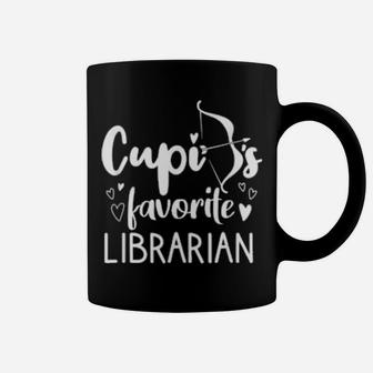 Cupid's Favorite Librarian Valentines Day Coffee Mug - Monsterry