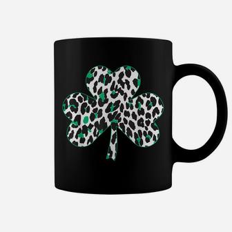 Cute Animal Shamrock Leopard Print St Patricks Day Design Coffee Mug | Crazezy AU
