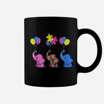 Cute Autism Elephant Autism Awareness Coffee Mug - Monsterry AU
