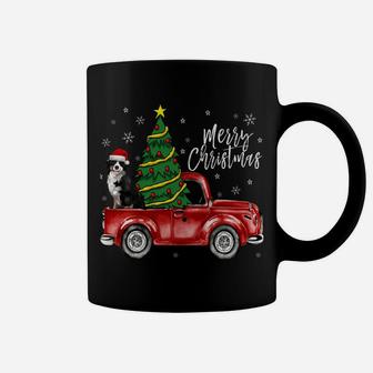 Cute Bernese Mountain Dog Truck Merry Christmas Dog Lover Sweatshirt Coffee Mug | Crazezy