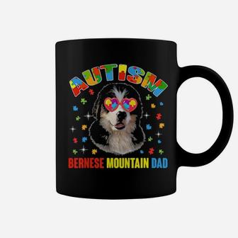 Cute Bernese Mountain Lover Autism Awareness Dog Dad Gifts Coffee Mug - Monsterry
