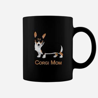 Cute Black Tricolor Pembroke Welsh Corgi Mom Dog Lover Coffee Mug | Crazezy DE