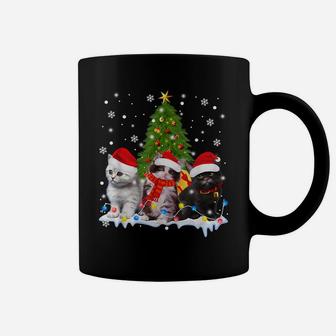 Cute Cat Christmas Tree Ornament Decor Cat Lovers Owner Xmas Coffee Mug | Crazezy AU