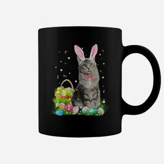 Cute Cat Easter Day Bunny Eggs Costume Gift Mens Womens Kids Coffee Mug | Crazezy