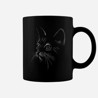 Cute Cat Gift For Kitten Lovers Hand Draw Art Kitty Adoption Coffee Mug | Crazezy