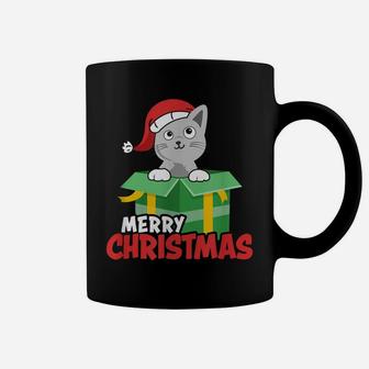 Cute Christmas Cat Santa Cat Lovers Merry Xmas Design Coffee Mug | Crazezy CA