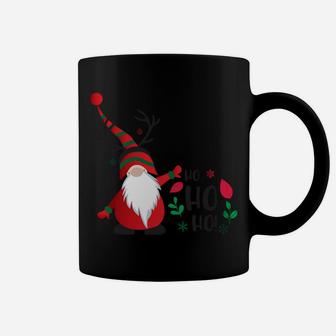 Cute Christmas Ho Ho Ho Xmas Elf With Reindeer Antlers Sweatshirt Coffee Mug | Crazezy