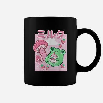 Cute Cottagecore Frog Strawberry Coffee Mug | Crazezy UK