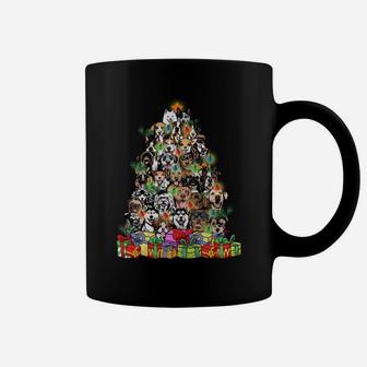 Cute Dog Christmas Tree Fairy Lights Xmas Pet Puppy Dad Mom Sweatshirt Coffee Mug | Crazezy AU