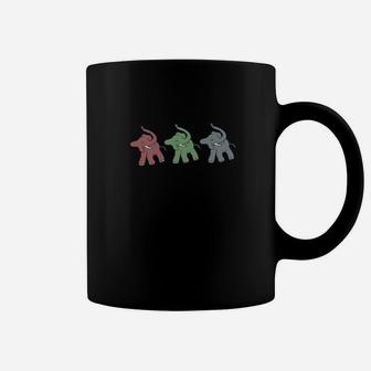 Cute Elephants Pink Green And Grey Elephant Lovers Coffee Mug - Thegiftio UK