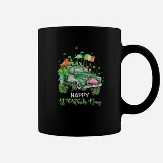 Cute Flamingo Truck Shamrock Green St Patrick Day Coffee Mug - Monsterry AU