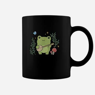 Cute Frog Banjo Butterfly Coffee Mug | Crazezy