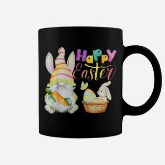 Cute Gnome & Bunny Rabbit Colorful Lettering Happy Easter Coffee Mug | Crazezy CA