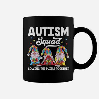 Cute Gnomes Holding Puzzle & Ribbon Support Autism Awareness Coffee Mug | Crazezy UK