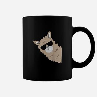 Cute Llama Alpaca With Sunglasses Coffee Mug | Crazezy