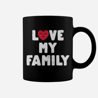 Cute Love My Family Valentines Day Coffee Mug - Monsterry