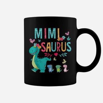 Cute Mimisaurus Flower Butterfly Dinosaur Mother's Day Coffee Mug | Crazezy