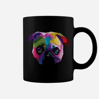 Cute Pug Colorful Pug Pop Art Style Coffee Mug | Crazezy