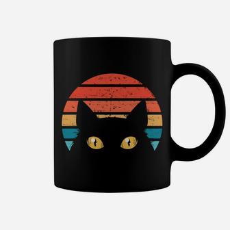 Cute Retro Style Cats, Vintage Black Cat Lover Gift Idea Coffee Mug | Crazezy