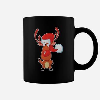 Cute Santa Hat Reindeer Coffee Mug - Monsterry AU
