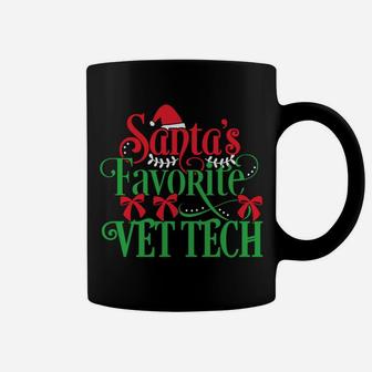 Cute Santa's Favorite Vet Tech - Veterinary Clinic Coffee Mug | Crazezy